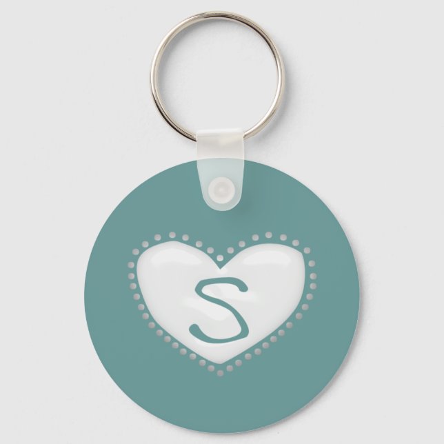 Heart Monogram Keychain (Front)