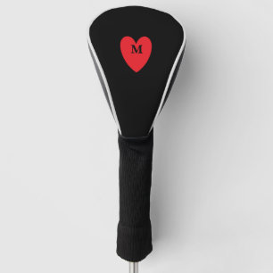 Heart Monograms Initial Name Valentine's Day Cute Golf Head Cover