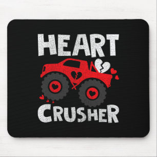 Heart Monster Truck Valentine’s Day Mouse Mat