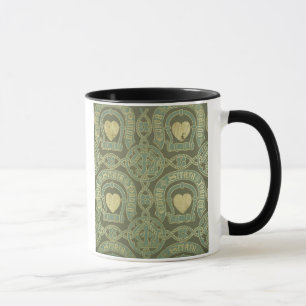 Heart motif ecclesiastical wallpaper design mug