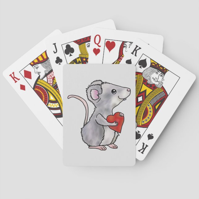 heart mouse playing cards (Back)