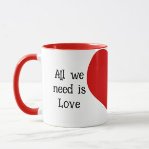 Heart Mug w/ Love Message