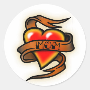 heart mum tattoo sticker