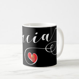 Heart Murcia Flag, Spain, I Love Murcia Coffee Mug