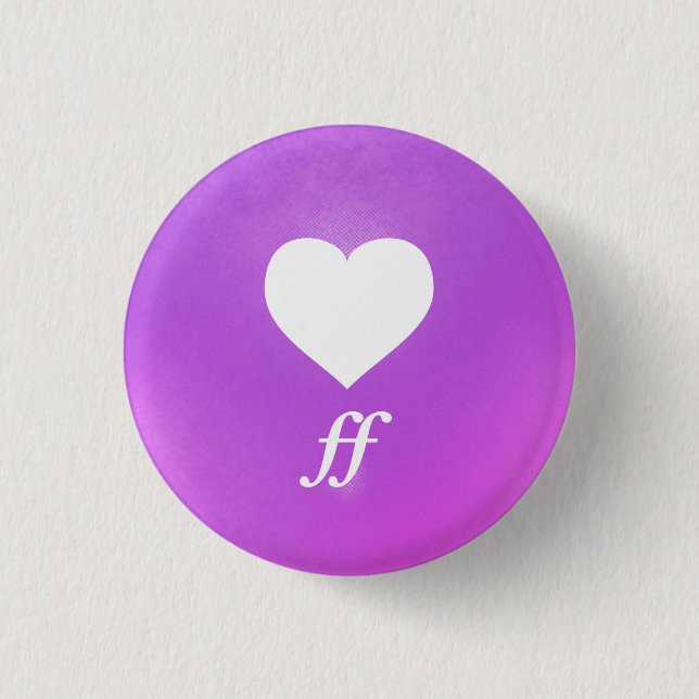 Heart Music Notation Love Language: Fortissimo 3 Cm Round Badge (Front)