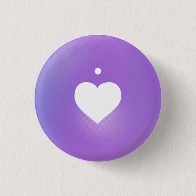 Heart Music Notation Love Language: Staccato 3 Cm Round Badge (Front)