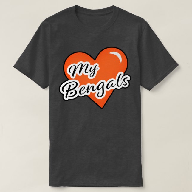 Heart My Cincinnati Bengals T-Shirt (Design Front)