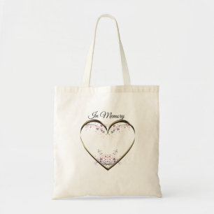 Heart n Flowers Custom Message Tote Bag