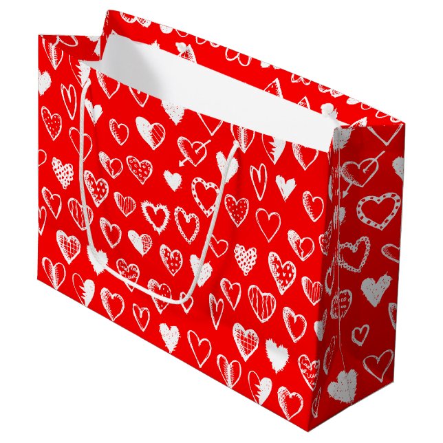 Heart n' Love Gift Bags - Large (Front Angled)