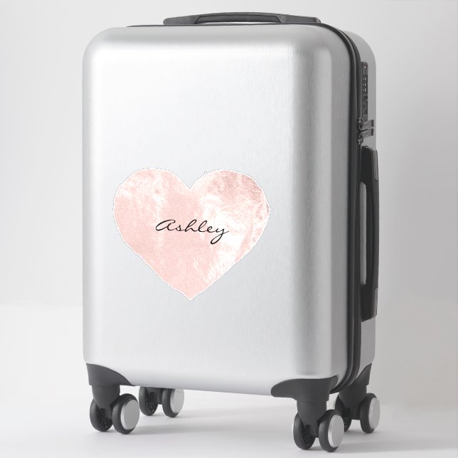 Heart Name Rose Gold Girly Bridal Sweet 16th (Suitcase)