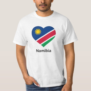 Heart - Namibia Flag T-Shirt