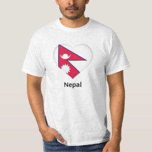 Heart - Nepal Flag T-Shirt
