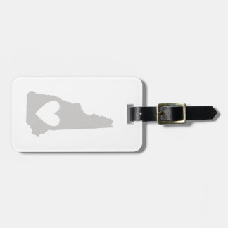 Heart New Hampshire state silhouette Luggage Tag