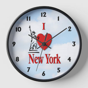 Heart New York Clock