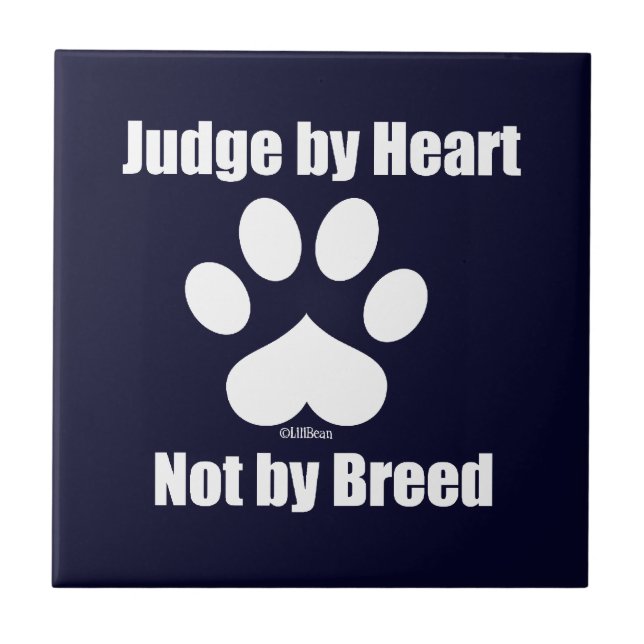 Heart Not Breed - Navy Tile (Front)