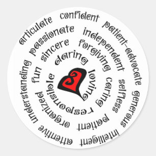 heart nurse copy classic round sticker