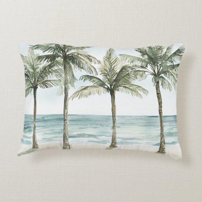 Heart Ocean Beach  Decorative Cushion (Back)