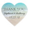 Heart Ocean Beach Wedding Thank You Seal