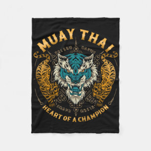 Heart Of A Champion - Kickboxing And Muay Thai Ang Fleece Blanket