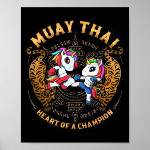 Heart Of A Champion - Kickboxing And Muay Thai Fig Poster