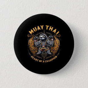 Heart Of A Champion - Kickboxing And Muay Thai Slo 6 Cm Round Badge
