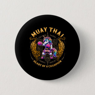Heart Of A Champion - Kickboxing And Muay Thai Uni 6 Cm Round Badge