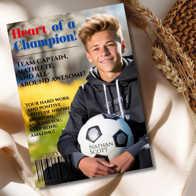 Heart of a Champion  magazine cover Holiday Card (Heart of a Champion magazine cover Holiday Card)
