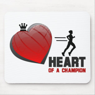 Heart of a Champion Running Mouse Mat