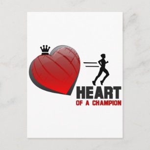 Heart of a Champion Running Postcard