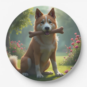 Heart Of A Hound – Loyal Dog Portrait Art Paper Plate