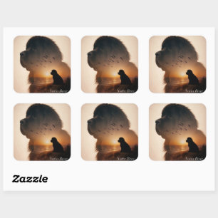 Heart of a Newfoundland  Square Sticker