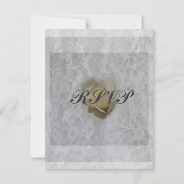 Heart of a Rose RSVP Card (Front)