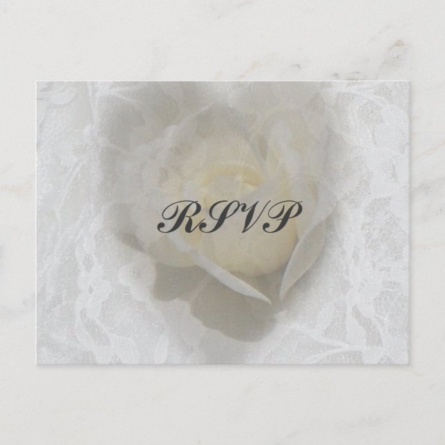 Heart of a Rose RSVP Postcard (Front)