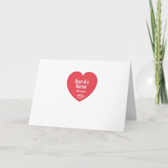 Heart of a Warrior CHD Awareness Card (Front)