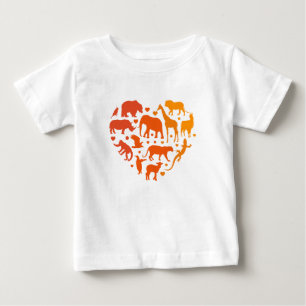 Heart of animals, Gift For Animals lovers Baby T-Shirt