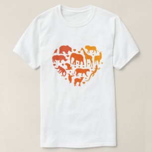 Heart of animals, Gift For Animals lovers T-Shirt