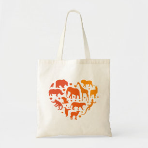 Heart of animals, Gift For Animals lovers Tote Bag
