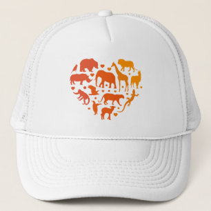 Heart of animals, Gift For Animals lovers Trucker Hat