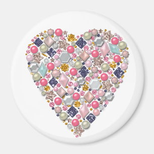 Heart of beads magnet