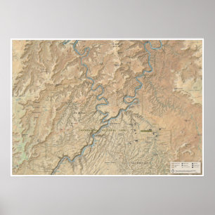 Heart of Canyonlands (Utah) map poster
