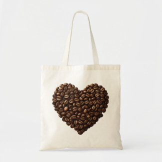 Heart of Coffee Beans Tote Bag