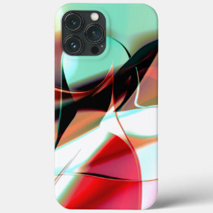 heart of crystalline lines mixed in abstract curve iPhone 13 pro max case