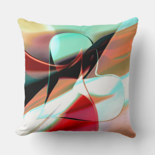 heart of crystalline lines mixed in abstract curve cushion