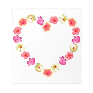 Heart of Flowers Notepad