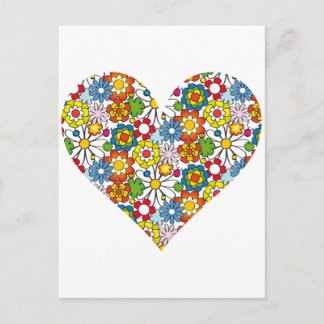 Heart of Flowers Postcard