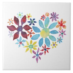 Heart of Flowers Tile