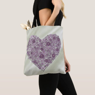 Heart of Flowers Tote Bag