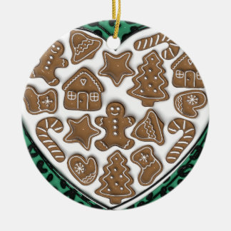 "Heart of Gingerbread Ornament" Ceramic Tree Decoration