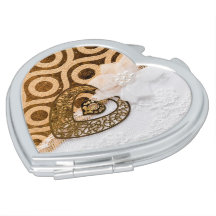 Heart of Gold Compact Mirror