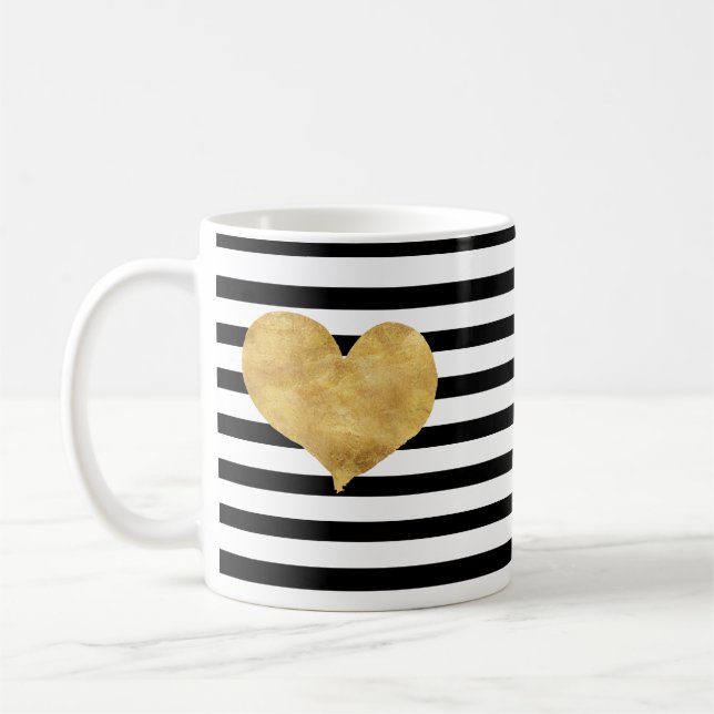 Heart of gold in french style  coffee mug (Left)